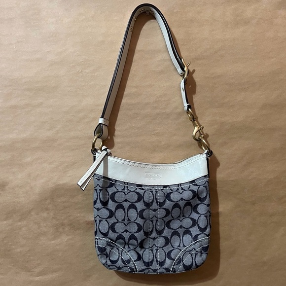 Coach Handbags - Coach | Signature Sufflette Denim Monogram Bleeker Shoulder Bag Purse G065-10402